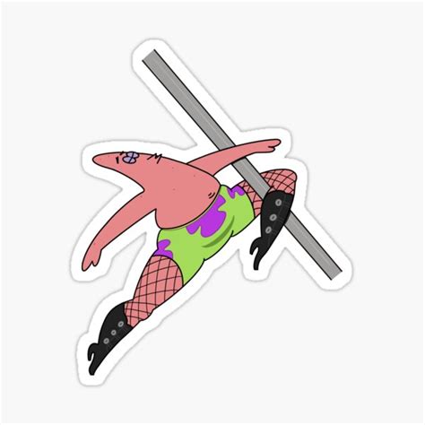 patrick star pole dancing